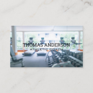 Fitnessstudio Gewichte Personal Trainer Visitenkarte