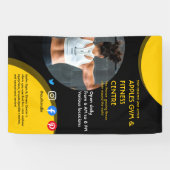 Fitnessstudio mit schwarzem und gelbem Foto - Trai Banner (Horizontal)
