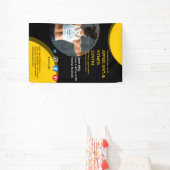 Fitnessstudio mit schwarzem und gelbem Foto - Trai Banner (InSitu)