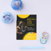 Fitnessstudio mit schwarzem und gelbem Foto - Trai Flyer (Einzeln)