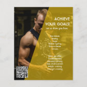 Fitnessstudio mit schwarzem und gelbem Foto - Trai Flyer (Hinten)