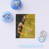 Fitnessstudio mit schwarzem und gelbem Foto - Trai Flyer (Einzeln)
