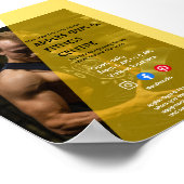 Fitnessstudio mit schwarzem und gelbem Foto - Trai Poster (Ecke)