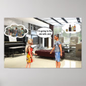 Fitnessstudio oder Jim. Poster (Vorne)