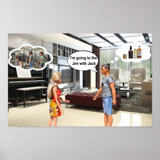 Fitnessstudio oder Jim. Poster (Vorne)