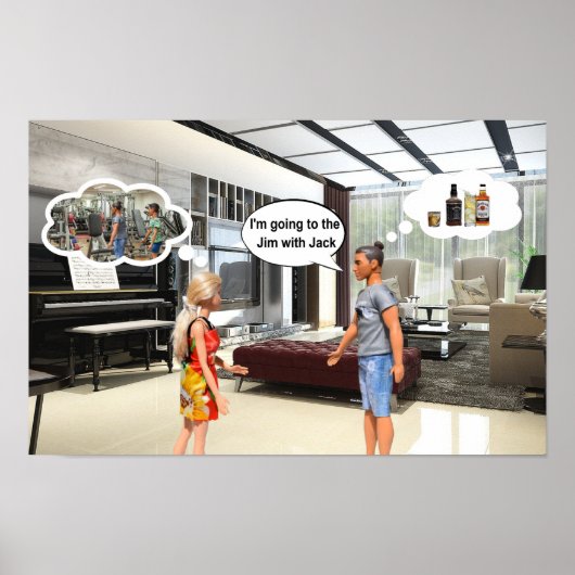 Fitnessstudio oder Jim. Poster (Vorne)