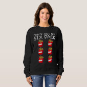 Fitnessstudio Schau Dir Mein Sechserpack Pommes Sweatshirt (Vorne ganz)