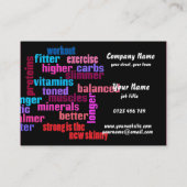 Fitnessstudio, Sportclub oder Trainer-Visitenkarte Visitenkarte (Rückseite)