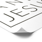 Fitnessstudio und Jesus  Poster (Ecke)