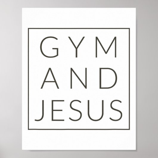 Fitnessstudio und Jesus  Poster (Vorne)