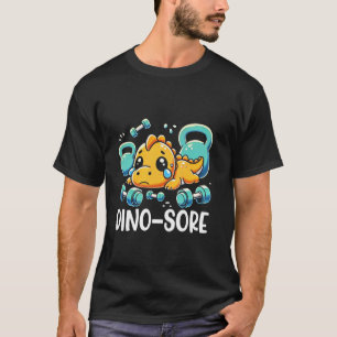 Fitnessstudio-Workout-Dino für Gewichtheber-Enthus T-Shirt