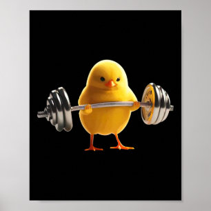 Fitnesstraining für die Weightlift-Kick-Bodybuildi Poster