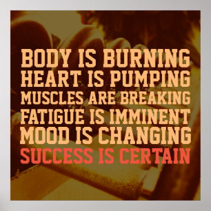Fitnessturnhalle Workoutinspirations-Artabdeckung Poster