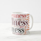 Fitnesswörter Kaffeetasse (VorderseiteRechts)