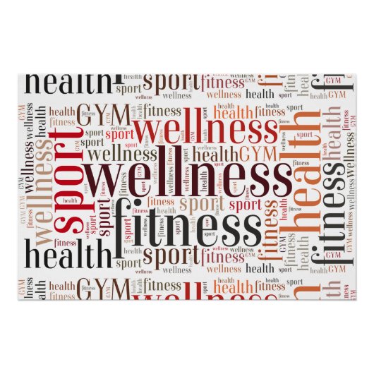 Fitnesswörter Poster (Vorderseite)