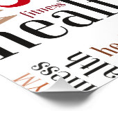 Fitnesswörter Poster (Ecke)