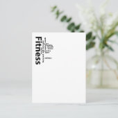 Fitnesswörter Postkarte (Stehend Vorderseite)