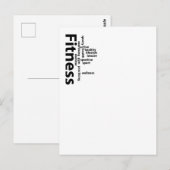 Fitnesswörter Postkarte (Vorne/Hinten)