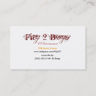Fity 2 Jungen, www.MySpace.com/Fity2CT, (502) 435… Visitenkarte