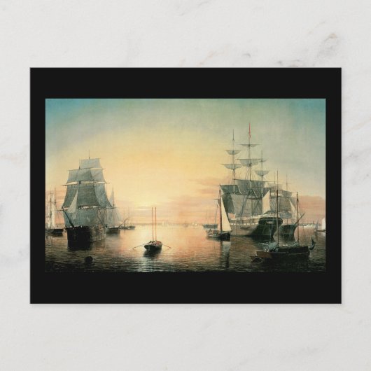 Fitz Hugh Lane Boston Harbour Postkarte (Vorderseite)