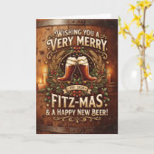 Fitz-mas-Bier-Weihnachtskarte Karte (Gelbe Blume)