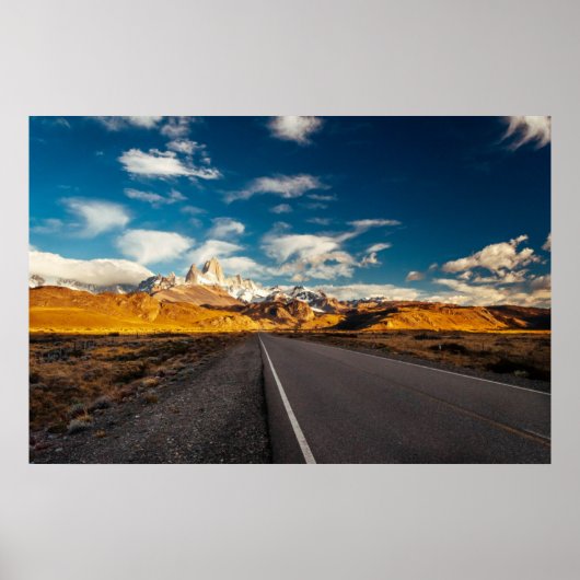 Fitz Roy am Morgen Poster (Vorne)