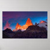 Fitz Roy bei Sonnenaufgang Poster (Vorne)