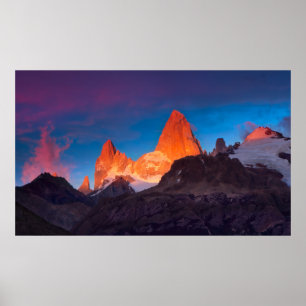 Fitz Roy bei Sonnenaufgang Poster