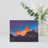 Fitz Roy bei Sonnenaufgang Postkarte (Stehend Vorderseite)