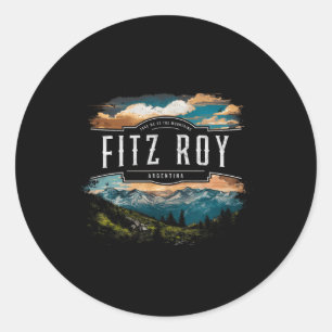 Fitz-Roy-Berge Argentinien Wandern im Freien Vinta Runder Aufkleber