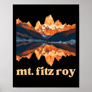 Fitz-Roy-Gebirge und Laguna Capri Poster