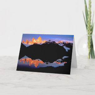 Fitz Roy Group spiegelt sich in Gletscherseen wide Karte