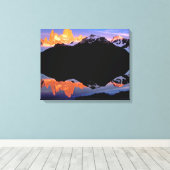 Fitz Roy Group spiegelt sich in Gletscherseen wide Leinwanddruck (Insitu (Holzboden))