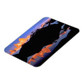Fitz Roy Group spiegelt sich in Gletscherseen wide Magnet (Linke Seite)