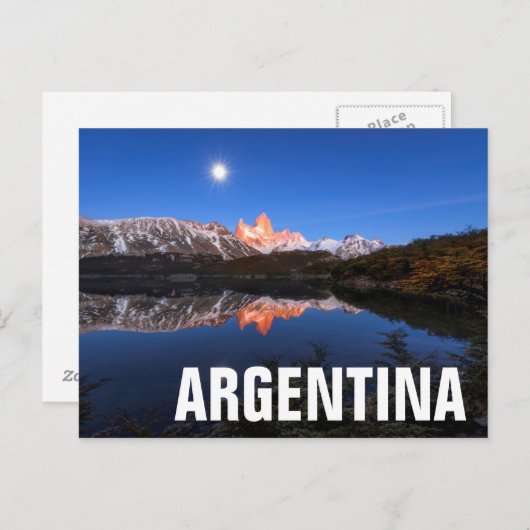 Fitz Roy Reflexion Postkarte (Vorne/Hinten)