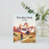 Fitz Roy Trek El Chaltén Argentinien Postkarte (Stehend Vorderseite)