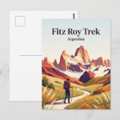 Fitz Roy Trek El Chaltén Argentinien Postkarte (Vorne/Hinten)