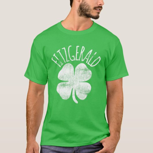 Fitzgerald Familienname Matching St. Patrick's Day T-Shirt (Vorderseite)