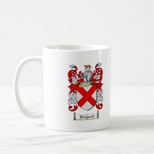FITZGERALD FAMILIENWAPPEN - FITZGERALD WAPPEN KAFFEETASSE (Links)