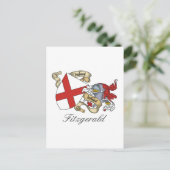 Fitzgerald Familienwappen Postkarte (Stehend Vorderseite)