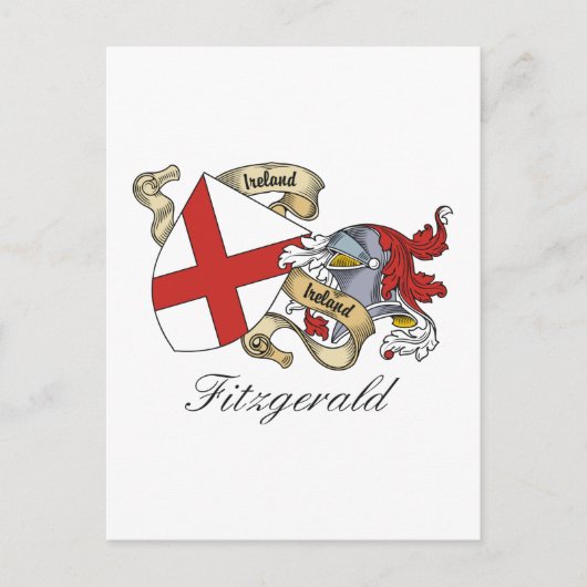 Fitzgerald Familienwappen Postkarte (Vorderseite)