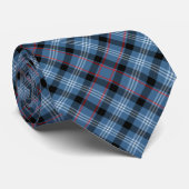 Fitzgerald Tartan Blue und Black Kariert Krawatte (Gerollt)