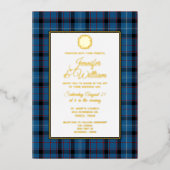 Fitzgerald Tartan Kariert Wedding Foil Folieneinladung (Vorderseite)