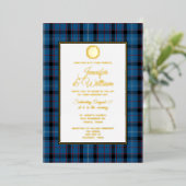 Fitzgerald Tartan Kariert Wedding Foil Folieneinladung (Stehend vorne)