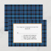 Fitzgerald Tartan Kariert Wedding RSVP Card (Vorne/Hinten)