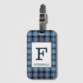 Fitzgerald Tartan Kariertes blaues Muster Gepäckanhänger