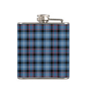 Fitzgerald Tartan Monogram Blue und Black Kariert Flachmann (Rückseite)