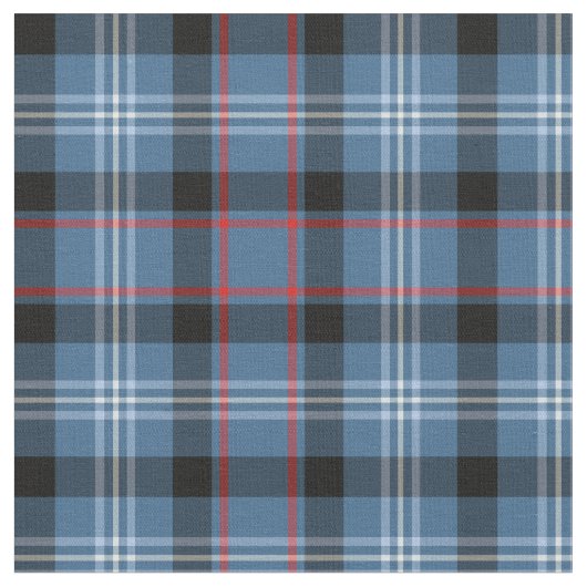 Fitzgerald Tartan Pattern Blue Irish Kariert Stoff (Nahaufnahme)