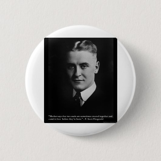 Fitzgerald "Two Souls" & Quote T-Shirts & Geschenk Button (Vorderseite)
