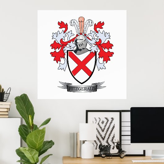 Fitzgerald-Wappen Poster (Heimbüro)